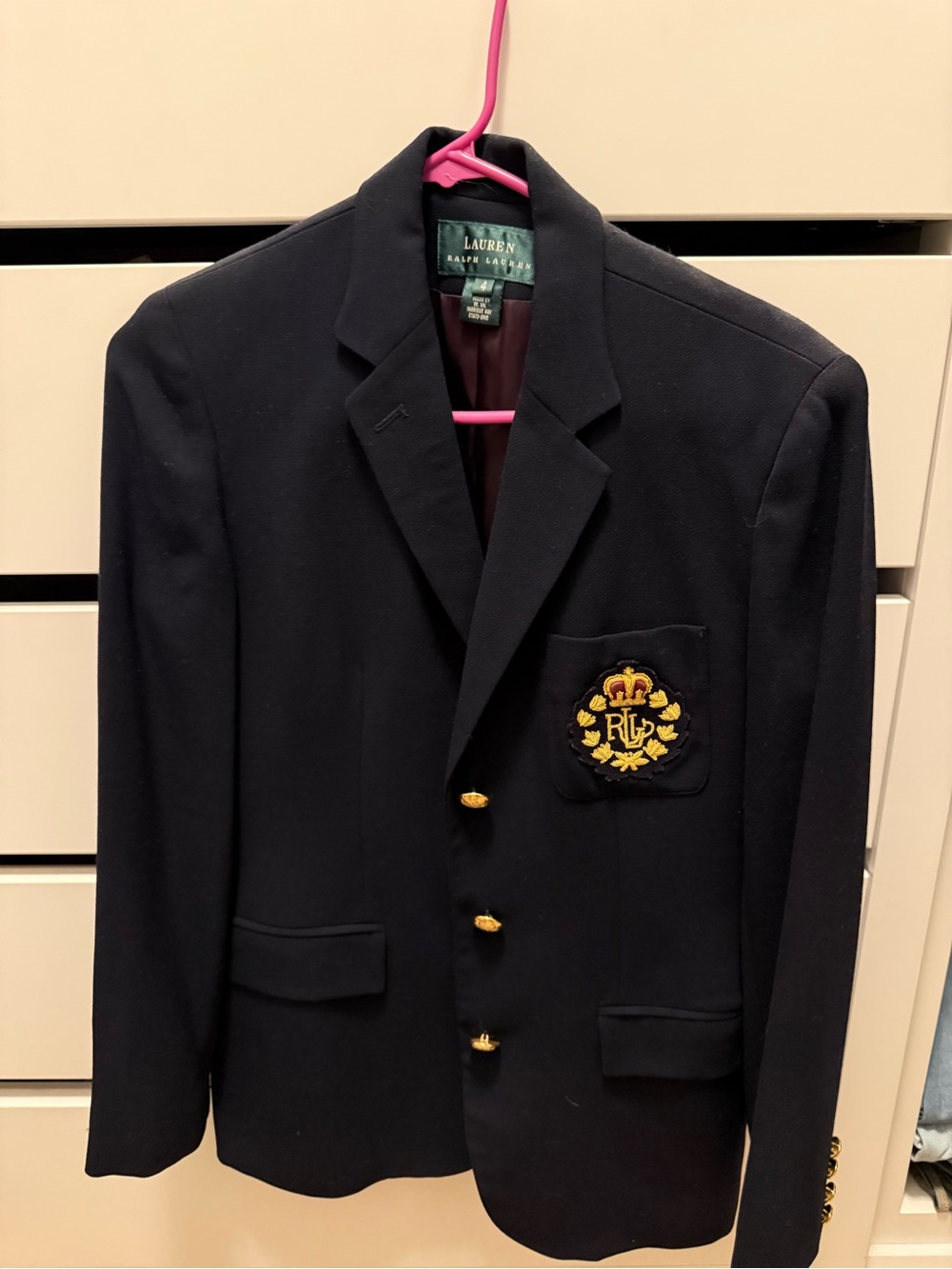 Lauren Ralph Lauren women’s Navy Crest Blazer